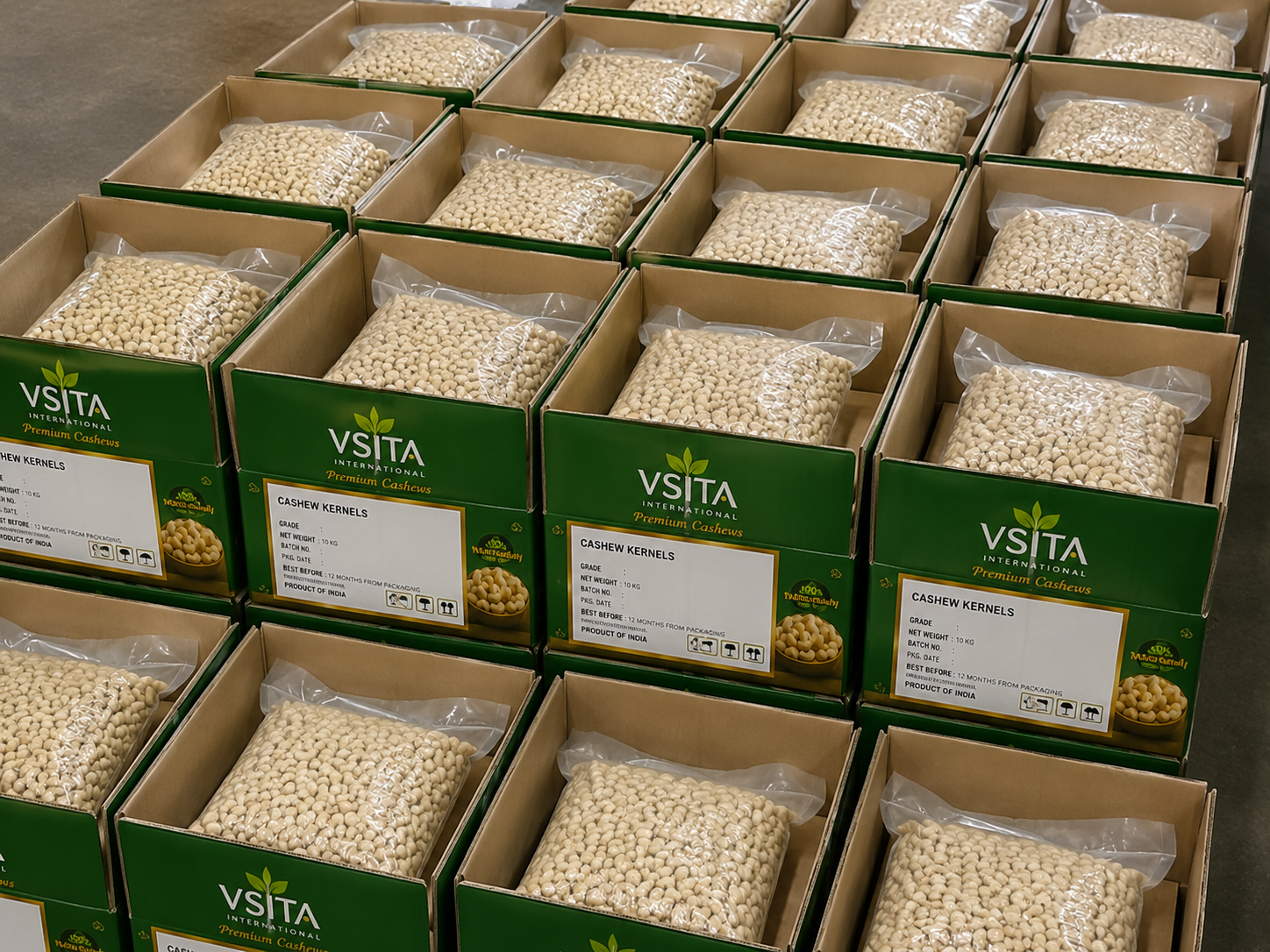 Private label cashew packing — Vsita International