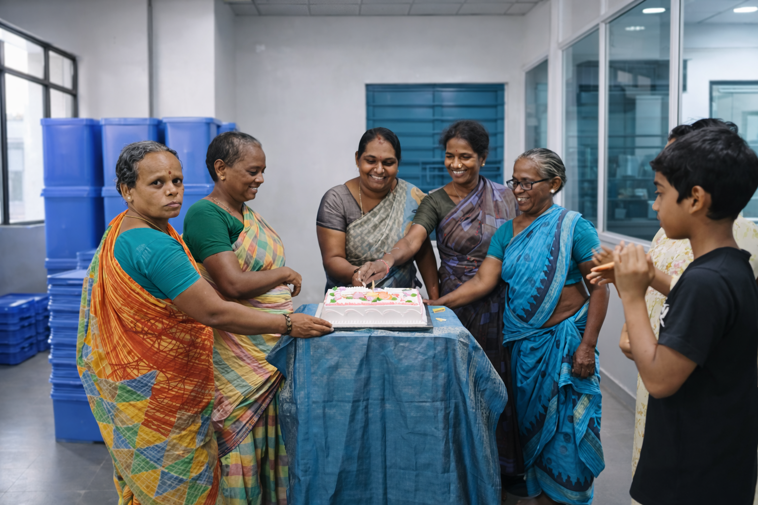 Vsita International team celebrating May Day at factory